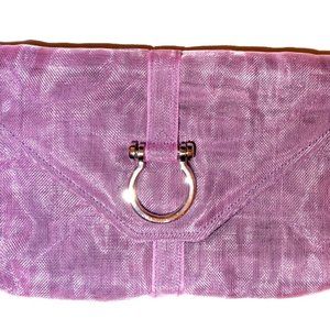 Smateria Purple Upcycled Clutch Horsebit